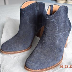 Blue Suede Booties